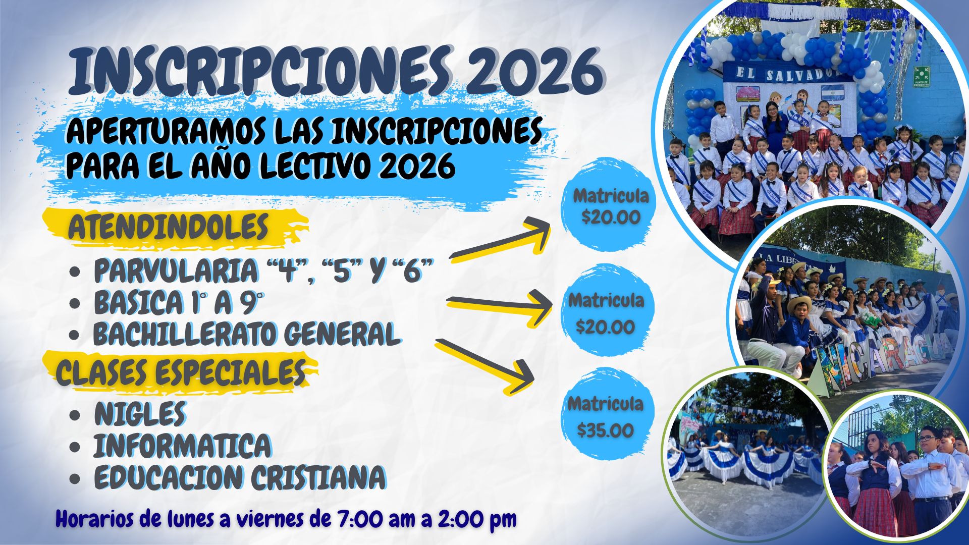 Anuncio de inscripciones